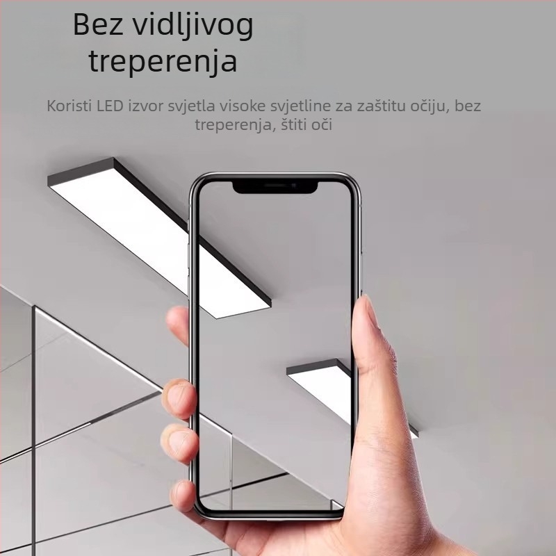 LED stropno svjetlo u traci, pravokutno, ultra svijetlo, površinska montaža, za ured, učionu i sunroom, ravno panelno svjetlo