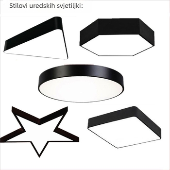 Šesterokutna LED uredska svjetiljka, kreativan dizajn – viseća rasvjeta za ured