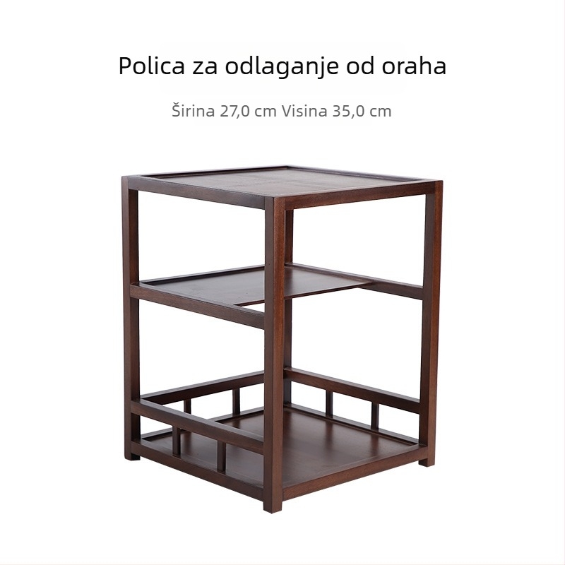 Orahov drveni ormar za čaj, stol za čaj i skladišni regál, vitrina za postavljanje Gongfu čajne ceremonije