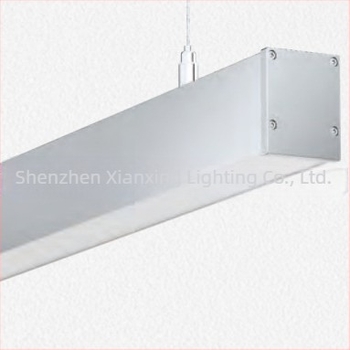 IP65 vodootporno linearno LED svjetlo s kvadratnim profilstom, duljine 1,2 m, za uredske i vanjske zidove, aluminijsko kućište, 288 LED, 6000K, 4000 lm, PF 0,9, CRI 80