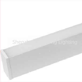 IP65 vodootporno linearno LED svjetlo s kvadratnim profilstom, duljine 1,2 m, za uredske i vanjske zidove, aluminijsko kućište, 288 LED, 6000K, 4000 lm, PF 0,9, CRI 80