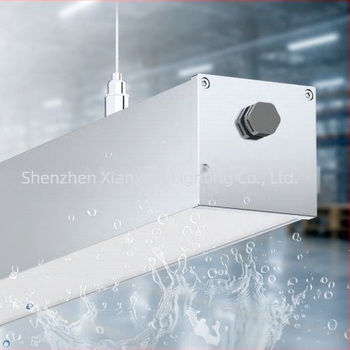 IP65 vodootporno linearno LED svjetlo s kvadratnim profilstom, duljine 1,2 m, za uredske i vanjske zidove, aluminijsko kućište, 288 LED, 6000K, 4000 lm, PF 0,9, CRI 80