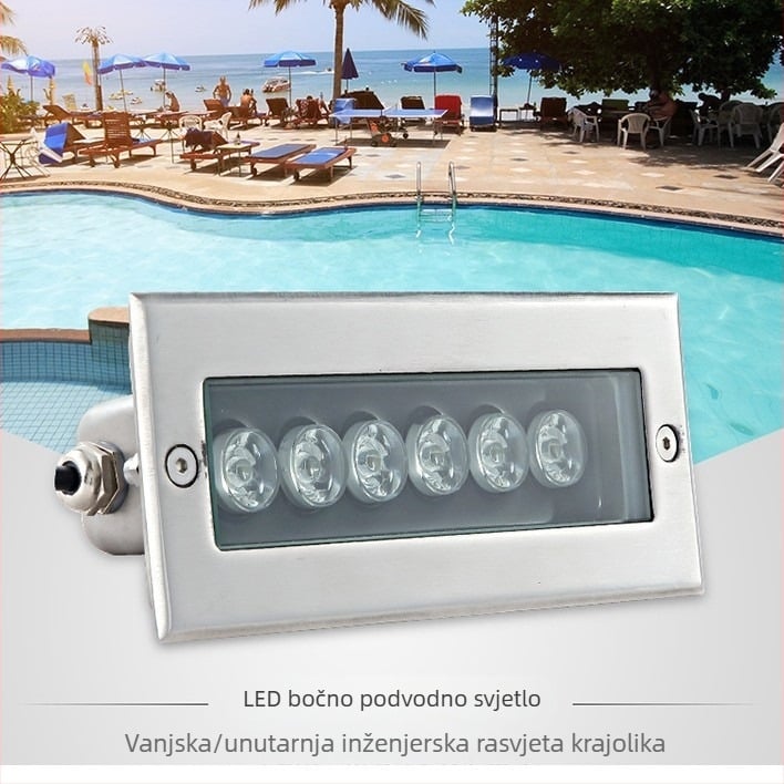 LED traka podvodna za zid bazena – ugradnja u zid, visoka svjetlost, štednja energije, vanjsko vodno dekorativno osvjetljenje krajolisa