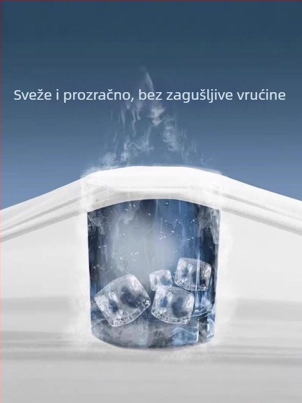 Muška brzosušeća sportska majica od poliestera s ice-silk materijalom, kratkih rukava, za trčanje, slim fit, prozračna