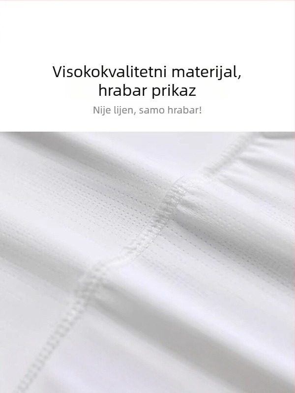 Muška brzosušeća sportska majica od poliestera s ice-silk materijalom, kratkih rukava, za trčanje, slim fit, prozračna