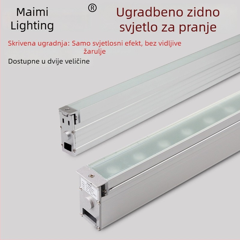 Yimei LED linearno ugrađeno zidno svjetlo, vanjski vodootporni reflektor, topla bijela