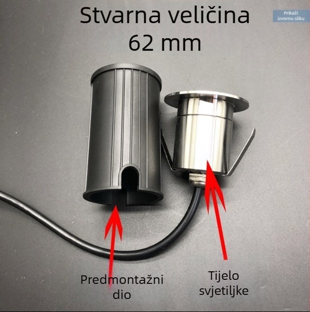 LED vanjsko ukopano podno svjetlo za pod, nehrđajući čelik, ugrađeno, IP65, 12V, 1W/3W