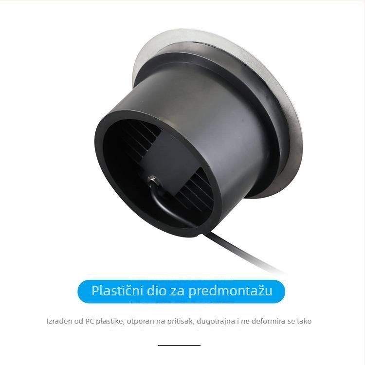 Okruglo LED podzemno svjetlo, kućište od lijevanog aluminija, poklopac od nehrđajućeg čelika, kaljeno staklo, vanjska vodootpornost