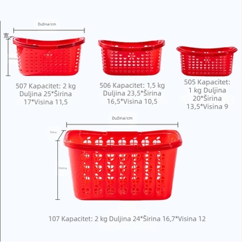 Plastična košara za branje voća – jagode, borovnice i trešnje, mala jednokratna košara
