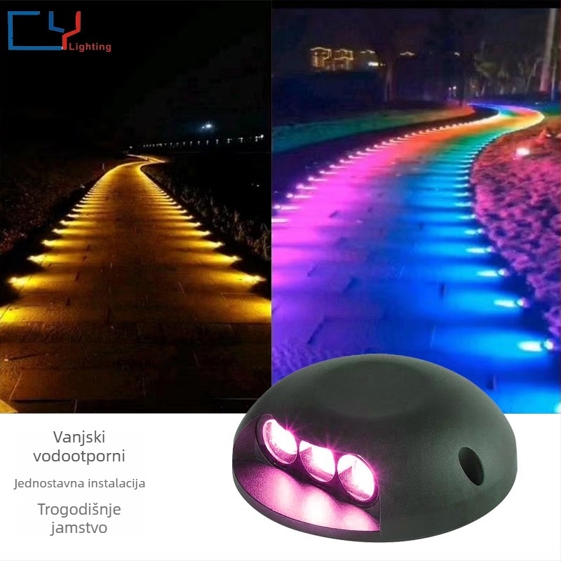 Vanjske LED rasvjetne lampe za hodnike, svjetla za stepenice u parku, svjetla za vrtne staze, podzemni spotovi u obliku kornjače, vodootporni i izdržljivi