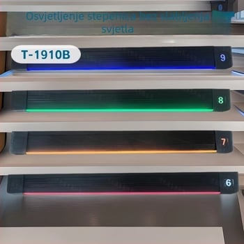 LED svjetlo za stepenice u kinu, protuklizno, kućište od aluminijske legure, prošireni dizajn