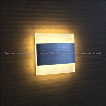 LED svjetlo za stepenice, ugradno kutno svjetlo, kućište od akrila i aluminija, IP44, 3W, topla bijela 2800–3000K