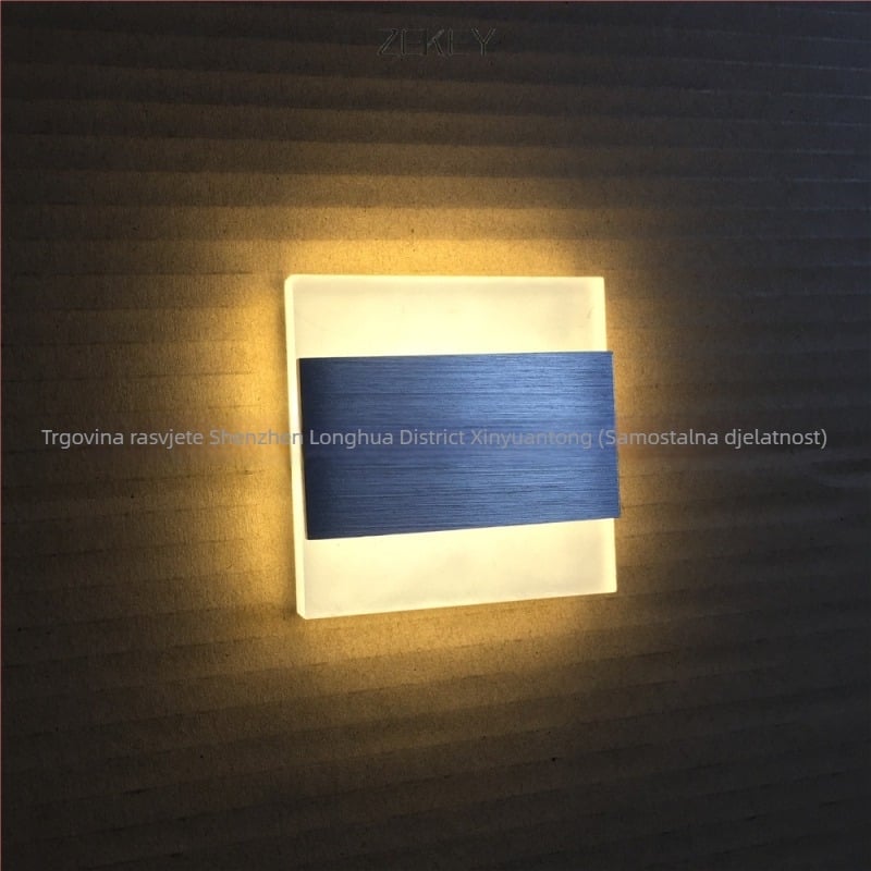 LED svjetlo za stepenice, ugradno kutno svjetlo, kućište od akrila i aluminija, IP44, 3W, topla bijela 2800–3000K
