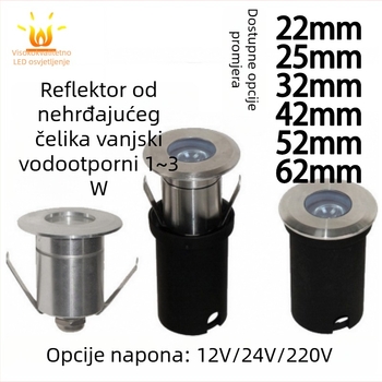 LED ugrađeno podzemno svjetlo – vanjsko vodootporno, nehrđajući čelik, svjetlo u obliku zvijezde, podzemni usmjereni reflektor, niska napetost