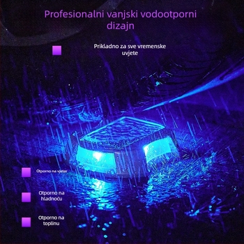 Solarna rasvjeta za palubu s RF daljinskim upravljačem, kućište od livenog aluminija, osvjetljenje travnjaka, podzemno osvjetljenje, osvjetljenje stepenica i tunela