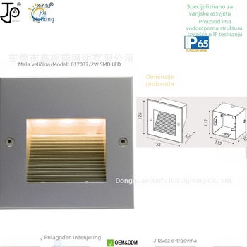 IP65 vodootporno svjetlo za stepenice, ugrađeno, 6W