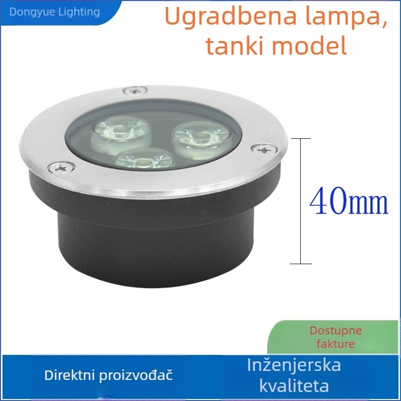 LED kružna ukopna vanjska svjetiljka, IP65, 24V, model DY0030