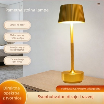 LED pametna stolna lampica s minimalističkim retro kavanskim ugođajem, dodirna kontrola i USB punjenje