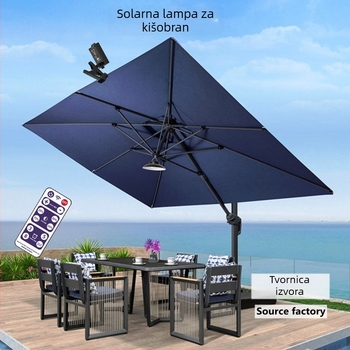 Retro solarne LED lampe za vanjski suncobran, vrt i kampiranje