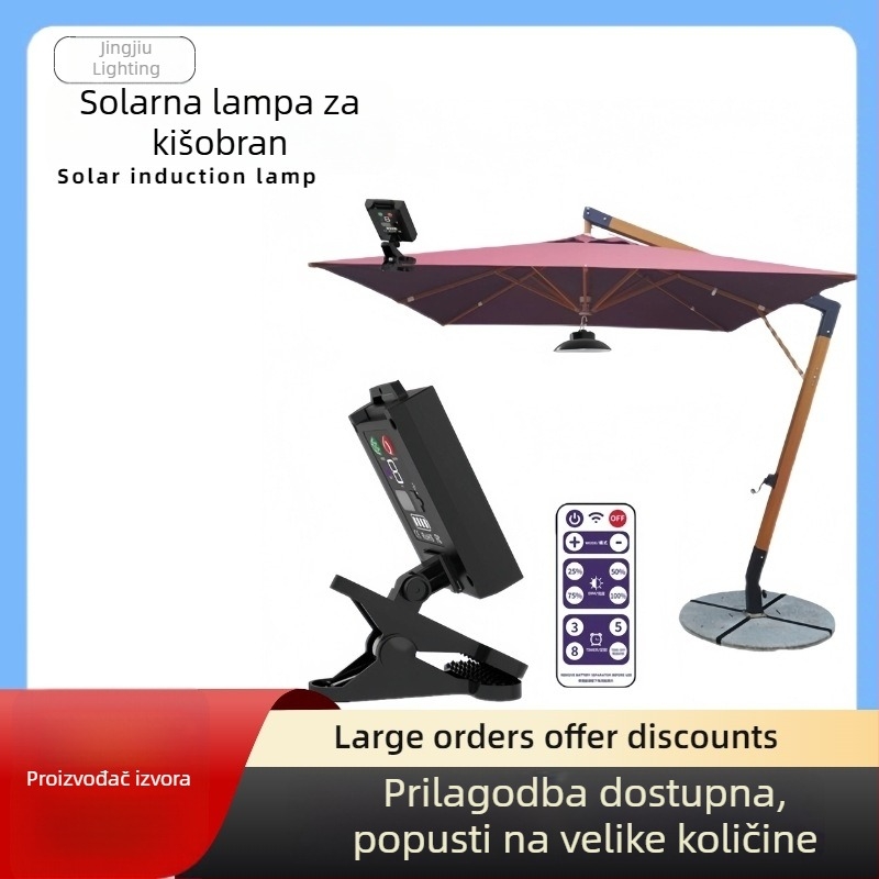 Retro solarne LED lampe za vanjski suncobran, vrt i kampiranje