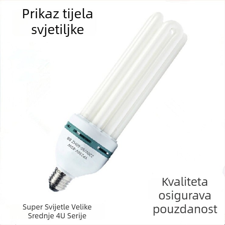 Wan Meidi YP236V energetski učinkovita U-oblik fluorescencijska lampa, 45-105W, 1100-1950 lm, 6500K, 220V, vijek trajanja 8000 h