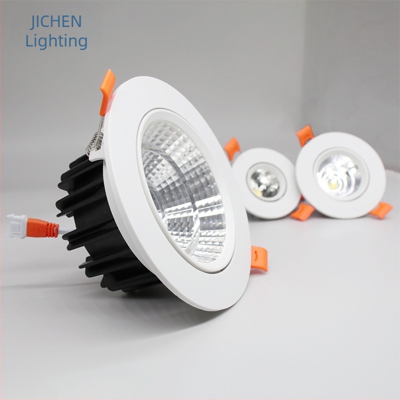 LED downlight s COB svjetlom, ugradni stropni svjetiljka, protiv zamagljivanja, trobojno svjetlo s regulacijom, podesiv kut, zaštita očiju