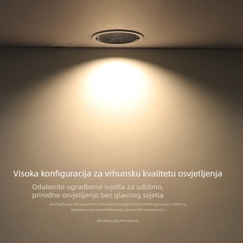 LED anti‑ogled ugradno stropno svjetlo, kružni oblik, uski okvir, 7/10/15W, kućno dnevno osvjetljenje
