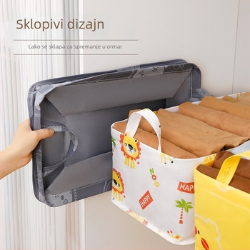 Nova sklopiva košara za odjeću s čeličnim prstenom, netkani materijal otporan na prašinu za garderobu