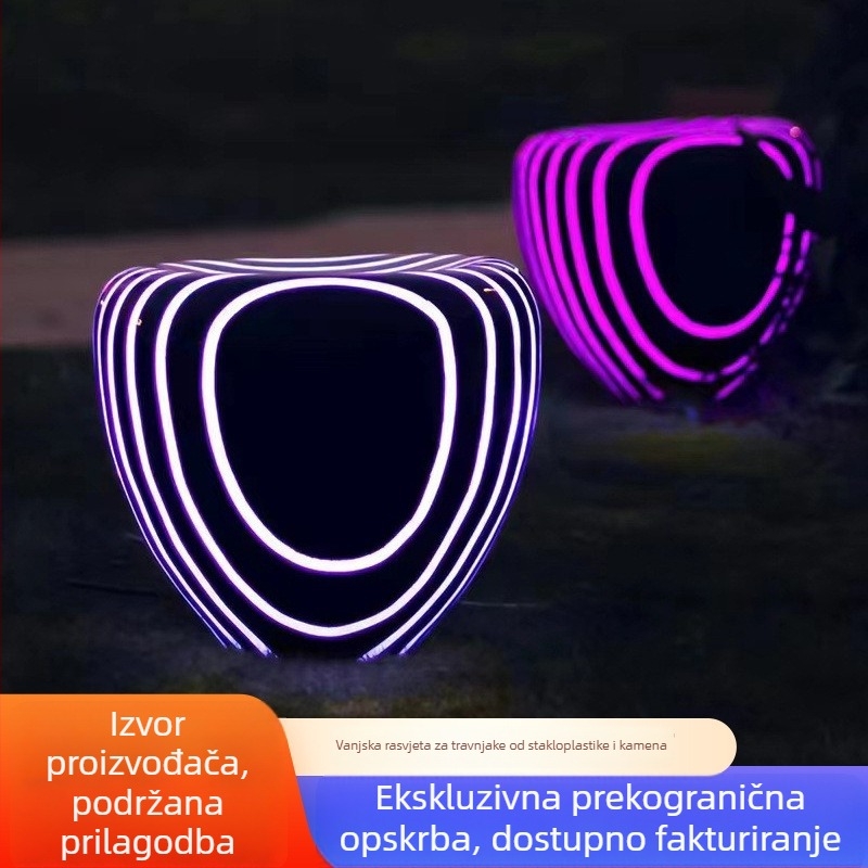 Fiberglasna kamena lampa za vanjsku rasvjetu krajinskog dizajna, LED