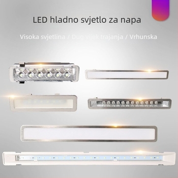 LED rasvjeta s hladnim svjetlom za nape i ugrađene štednjake; kompatibilna s različitim markama; dugačke, kvadratne i kružne svjetiljke za plinske štednjake