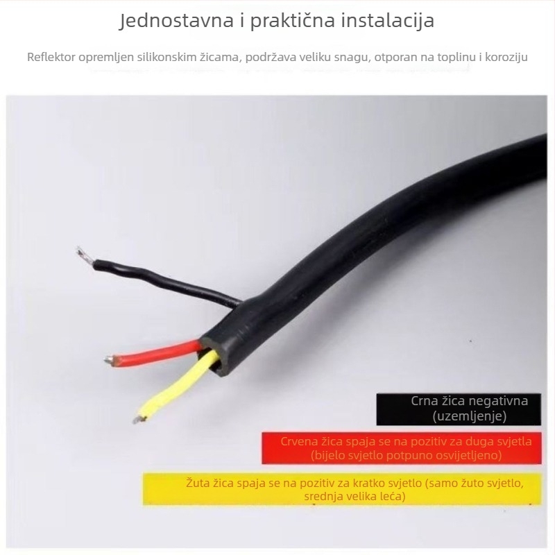 LED automobilni reflektor s integriranim visokim i niskim snopom, vodootporan laserski svjetlosni snop za velike kamione, izuzetno svijetao far