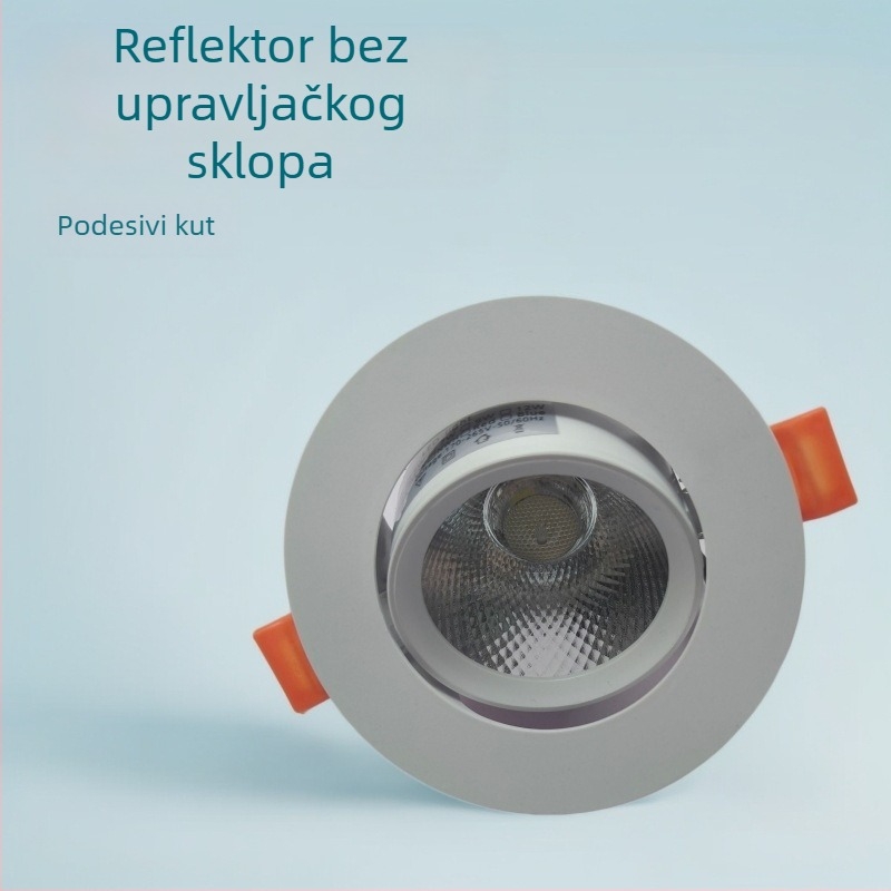 LED COB ugrađeni stropni spot svjetlo s integriranim pogonom, za kućnu upotrebu, ultra jasan uski snop