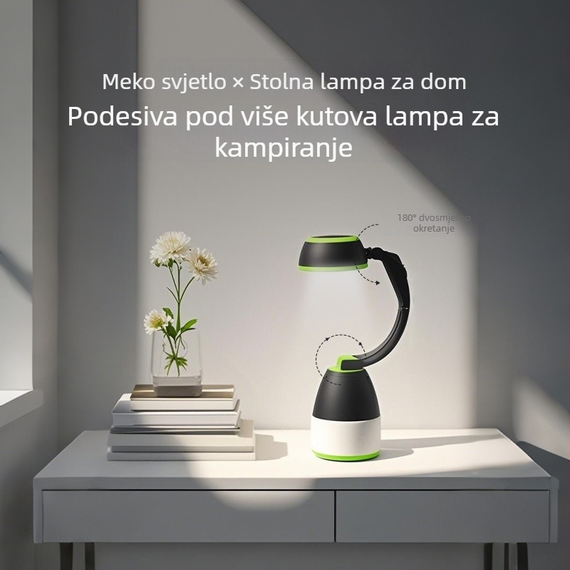 LED lampica za kampiranje, 3u1, s USB napajanjem i nužnim osvjetljenjem