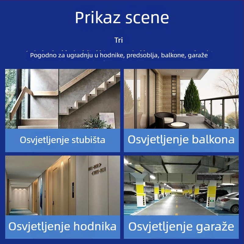 Stropna LED svjetiljka s radar senzorom pokreta i upravljanjem zvukom i svjetlom, polukružni difuzor