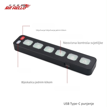 Tank 300 terenski LED reflektor sa šest-kanalnim daljinskim upravljačem i integriranim prekidačem – visokoučinkoviti LED kontroler