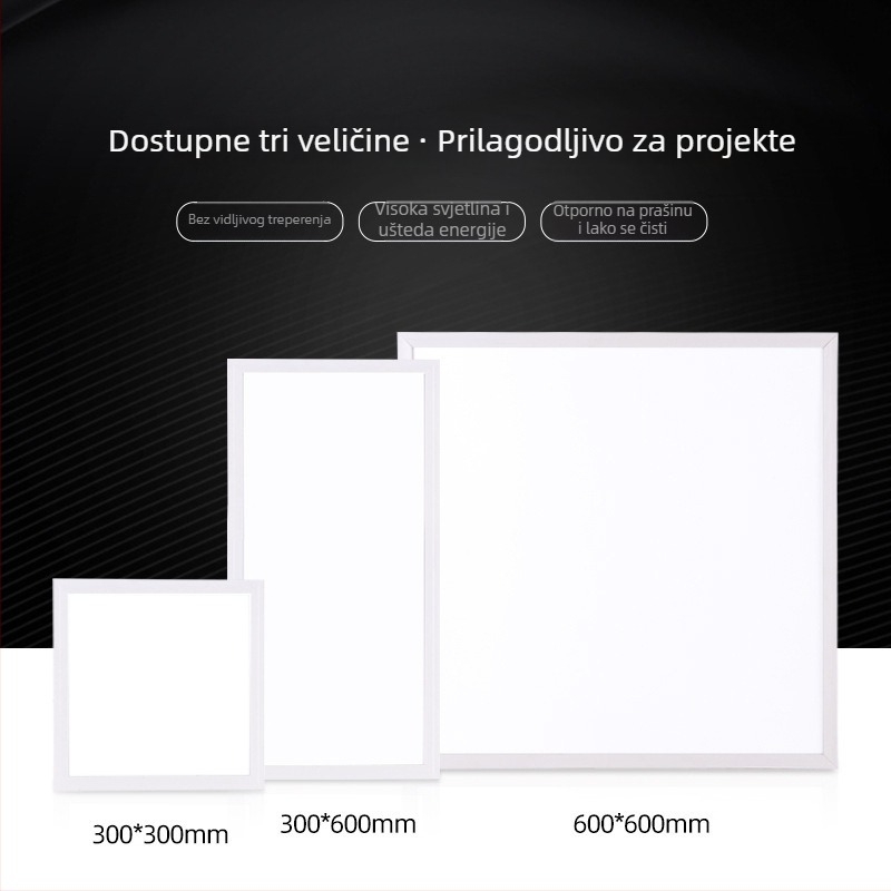 LED panel rasvjeta za kuhinju – ultra-tanki ravni panel 600x600, integrirano svjetlo 300x300