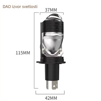 M03 LED prednje svjetlo za automobile i motocikle, H4, matrix fisheye, direktno Plug-In leća, universalno