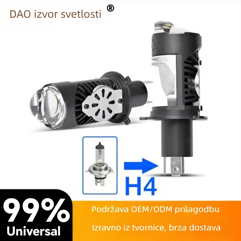 M03 LED prednje svjetlo za automobile i motocikle, H4, matrix fisheye, direktno Plug-In leća, universalno