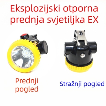 Eksplozijski otporna rudarska čelna lampica s višestrukim priključcima, integrirana kaciga za zaštitu, vodootporna, bežična, podzemni LED