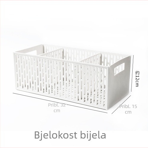 Stolni organizator s pretincima, plastična košarica za pohranu u kuhinji, voće i povrće, grickalice, kozmetika i igračke