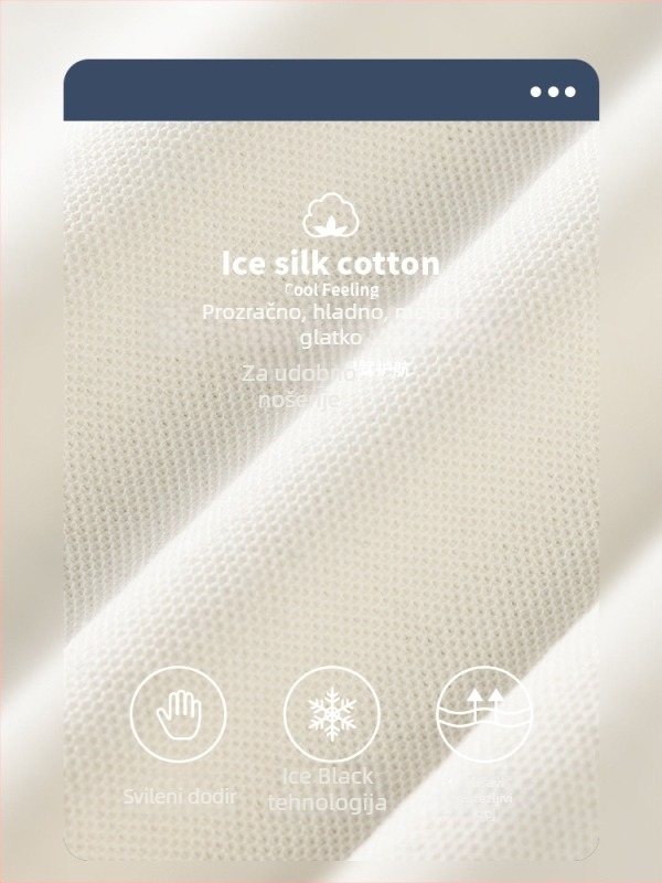 Muška polo majica od ice silk, kratki rukavi, uski kroj, elastičan ovratnik, prozračna ljetna udobnost.