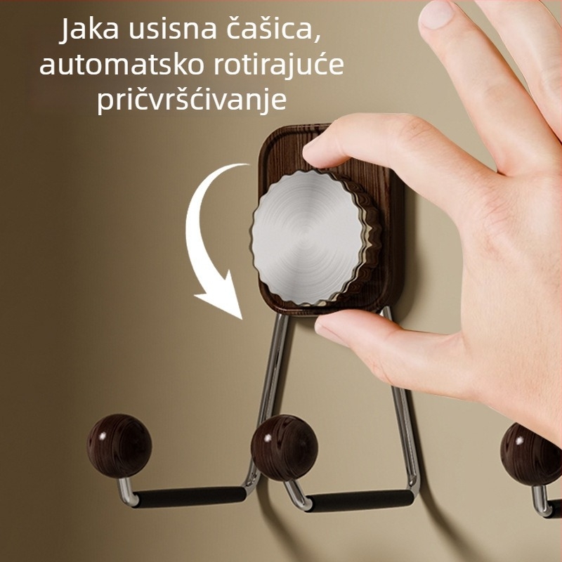 Zidni držač za sušilo za kosu s usisnom čašom, bez bušenja, za kupaonicu