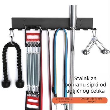 Minimalistički zidni stalak za baseball palice od karbonskog čelika, sedam etaža, izložbena polica