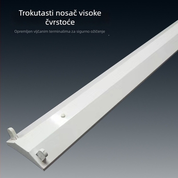 T8 dvostrani trokutasti nosač LED lampe, aluminijska legura, za čiste prostore i bolničko osvjetljenje