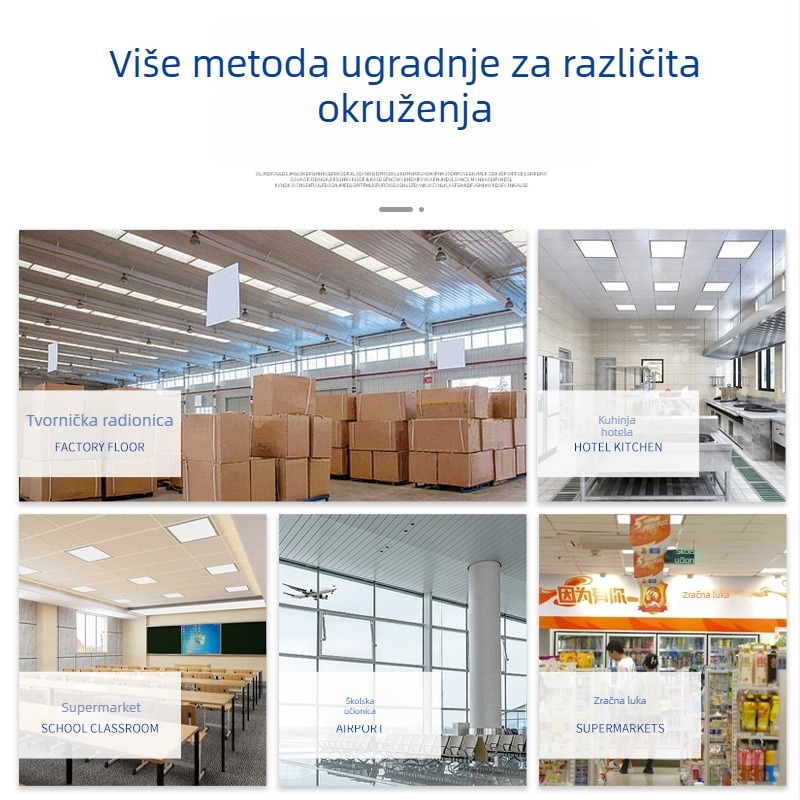 T8 dvostrani trokutasti nosač LED lampe, aluminijska legura, za čiste prostore i bolničko osvjetljenje