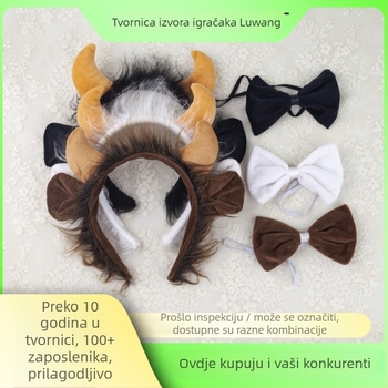 Dječja plišana traka za glavu s rogovima i ušima životinje