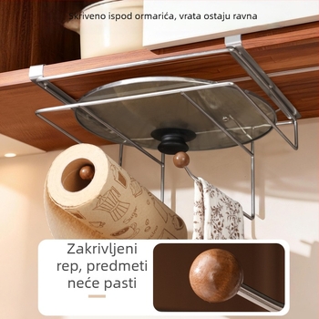 Nerđajući kuhinjski stalak za dasku za rezanje i poklopce lonaca, 6 nivoa, zidni