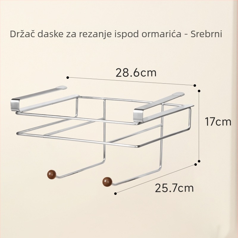Nerđajući kuhinjski stalak za dasku za rezanje i poklopce lonaca, 6 nivoa, zidni