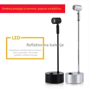Bežični LED reflektor za vitrinu s nakitom, baterijsko napajanje, mali reflektor, nužno osvjetljenje
