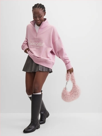 Ženski oversize duksa s zipom i reverom, američki SPORTSki stil, udoban i laskav kroj